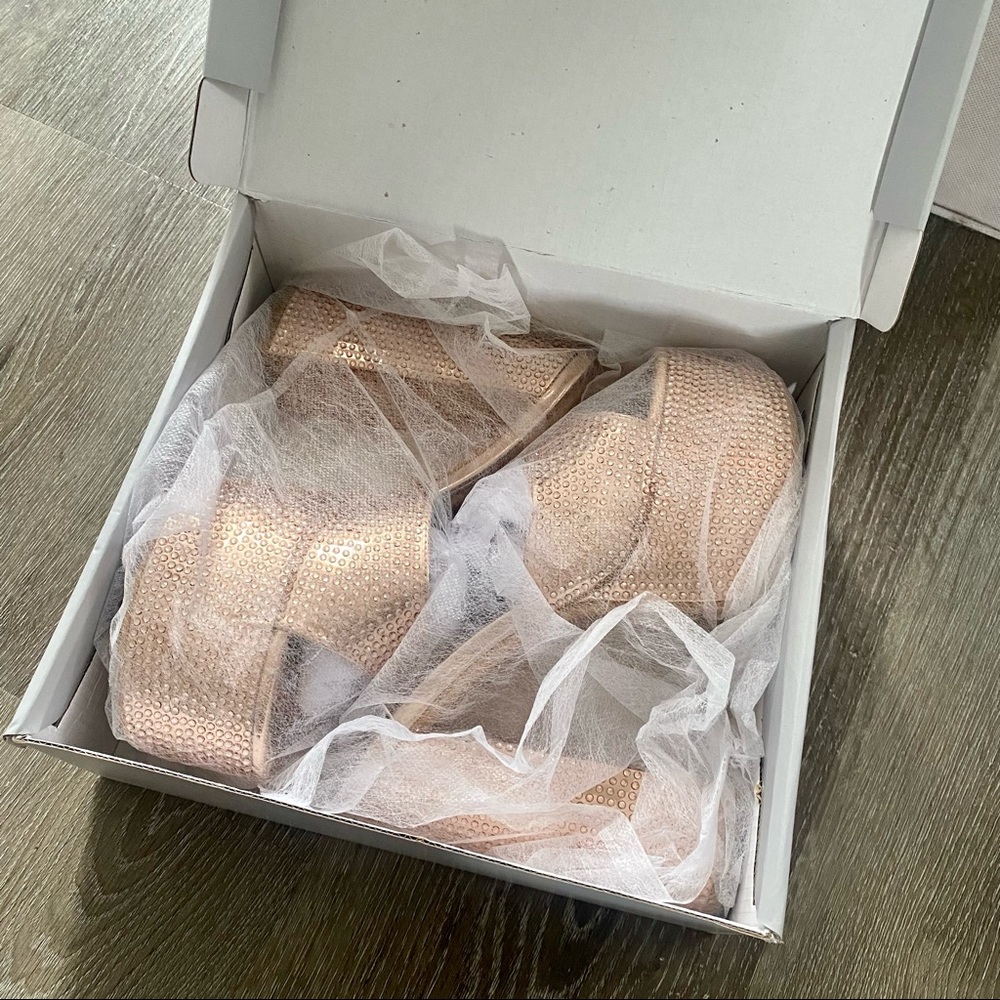 Elegant Rose Gold Platform Heels - Picture 10 of 10